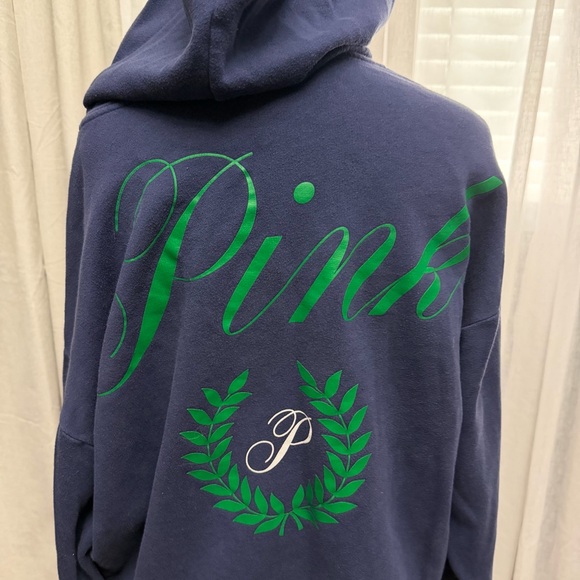 VICTORIA'S SECRET PINK RELAXED FIT FULL ZIP HOODIE SWEATSHIRT Size M - Picture 8 of 11